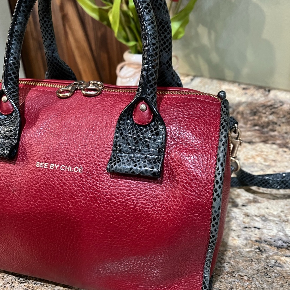 See By Chloe Leather Bowling Bag - Picture 2 of 12